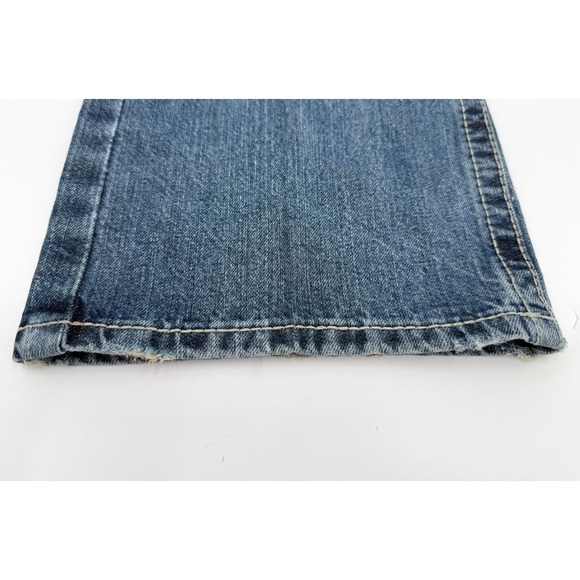 Ariat Jeans Mens 40 Blue M5 Straight Fit Straight Leg Denim Distressed - Picture 10 of 16